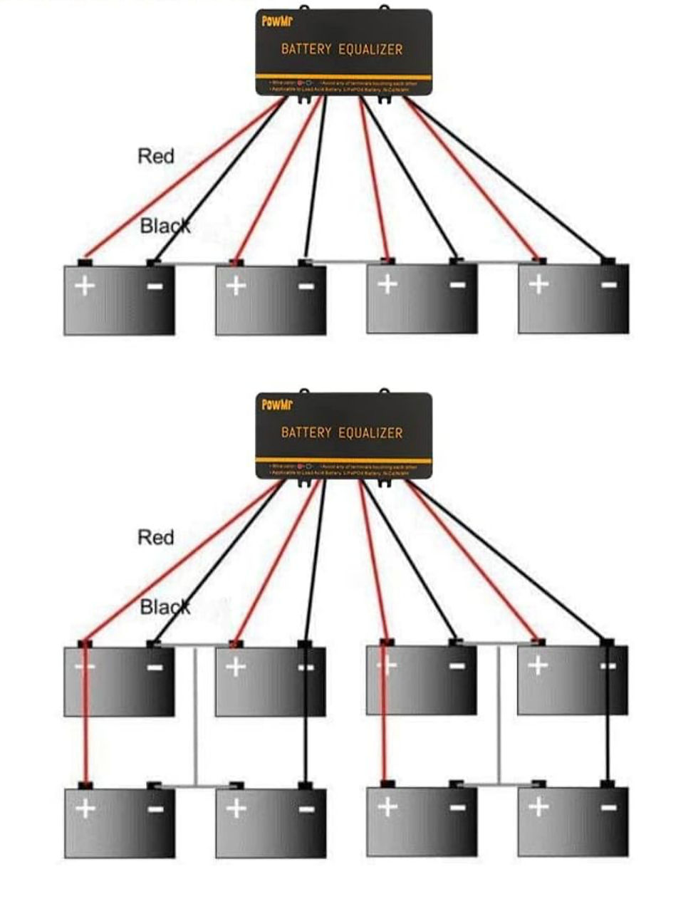 Miniaturbild: Batterie-Equalizer 2x12V/4x12V Batterie-Balancer-Equalizer