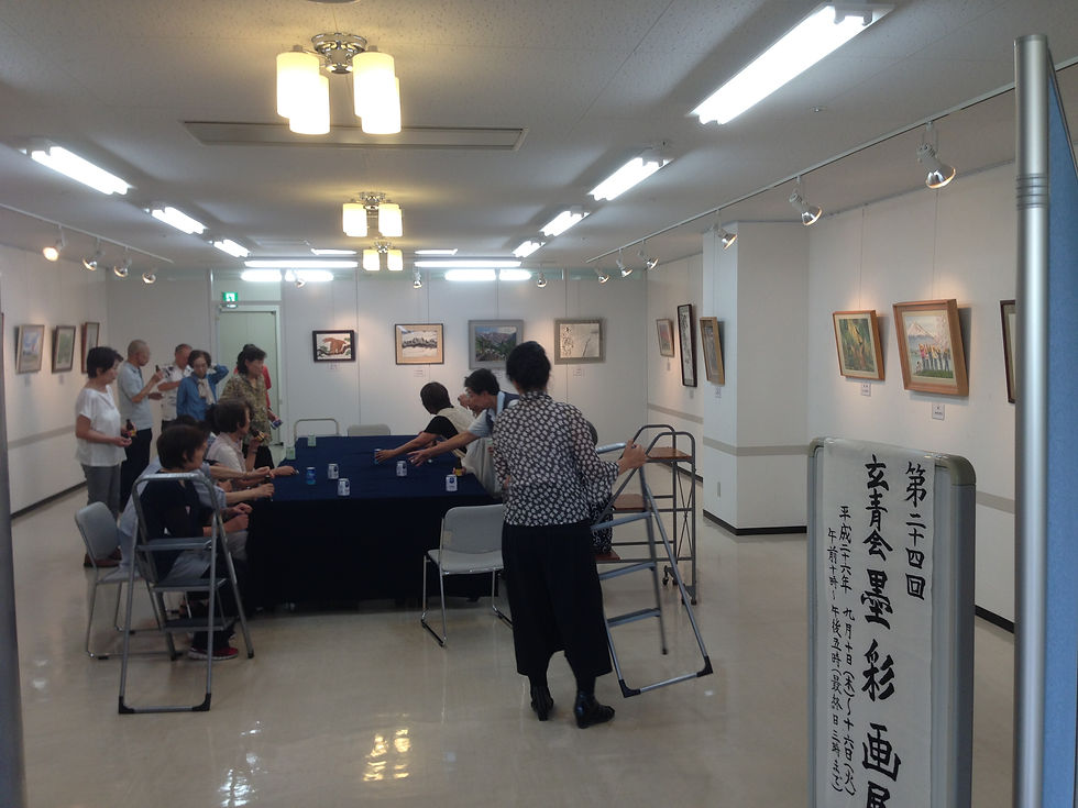 生徒展風景「玄青会墨彩画展」