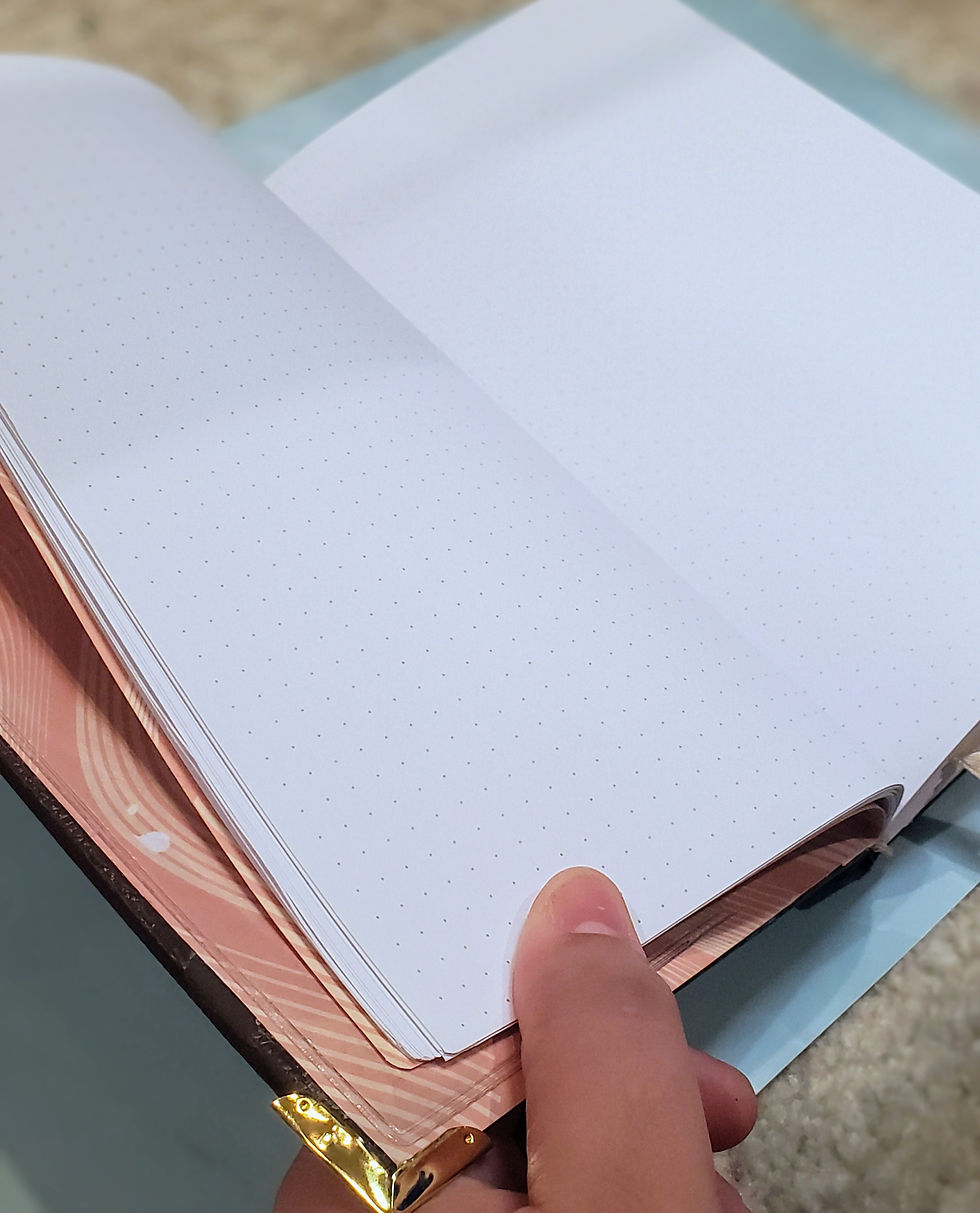 Thumbnail: Handbound Leather Dotted Journal