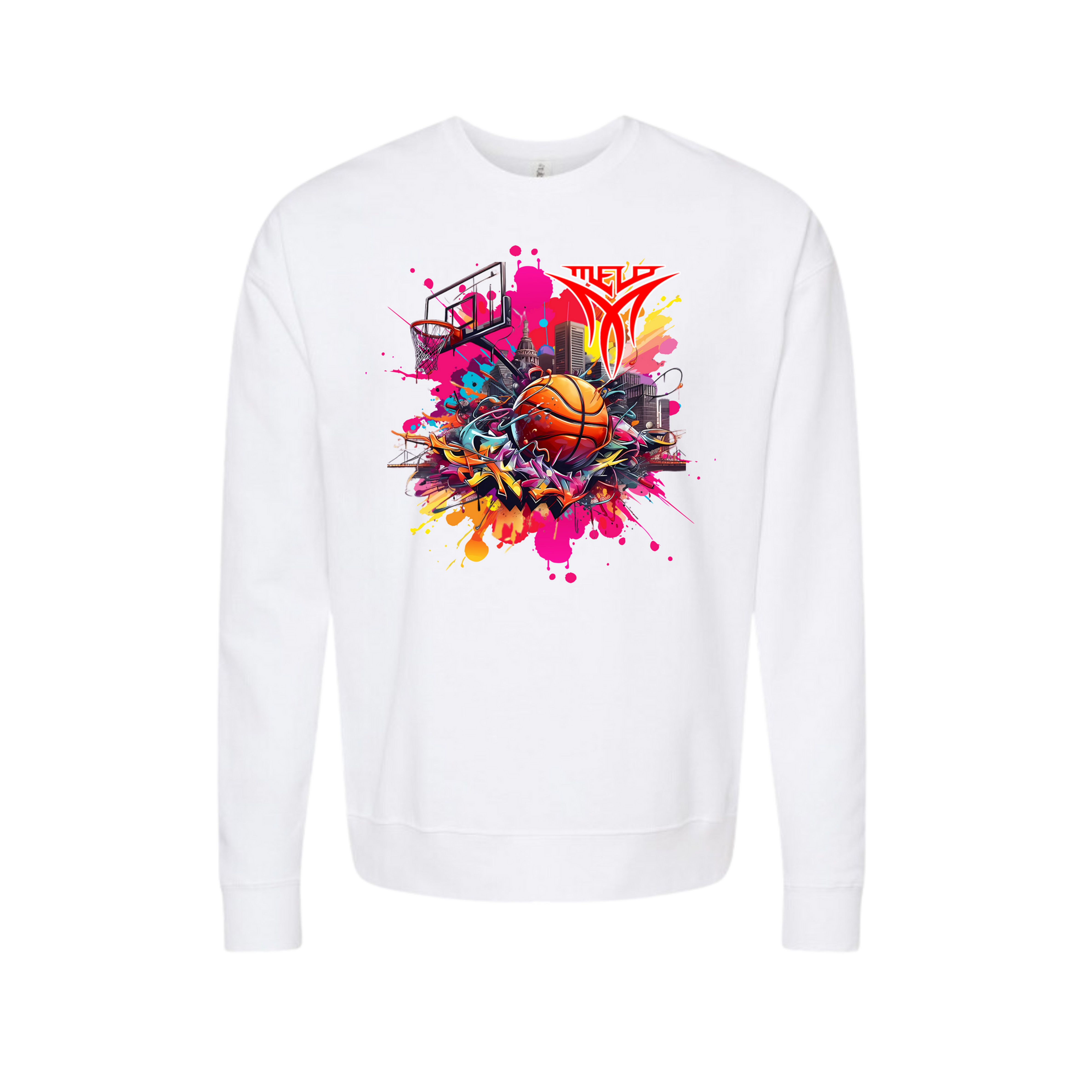 TEAM MELO Graffiti Crewneck sweatshirt