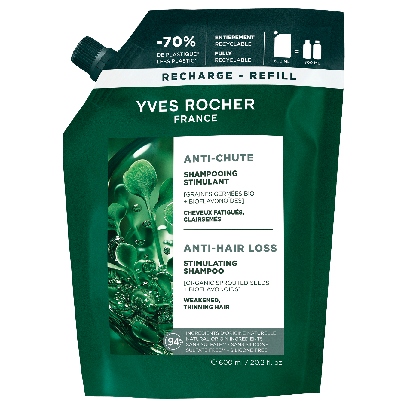 Yves Rocher | Antiqueda Recarga Champô - 600ml