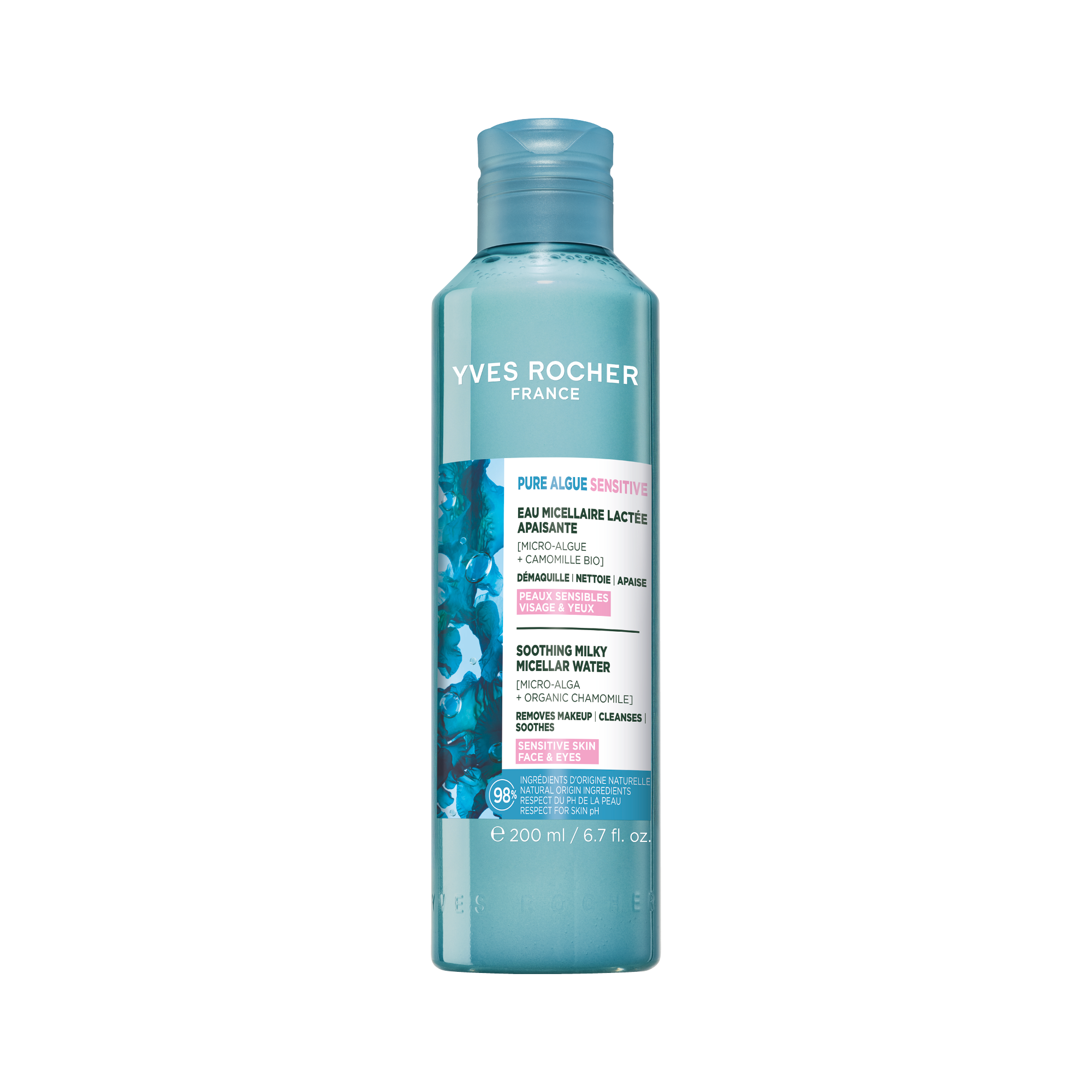 Yves Rocher | Pure Algue Sensitive Água Micelar Láctea Apaziguante - 200ml