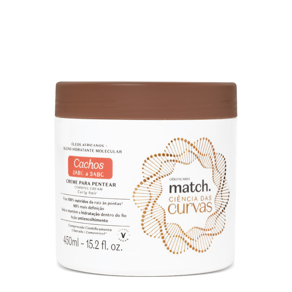 O Boticário | Match Creme para Pentear Ciência das Curvas Cachos 2ABC a - 450ml
