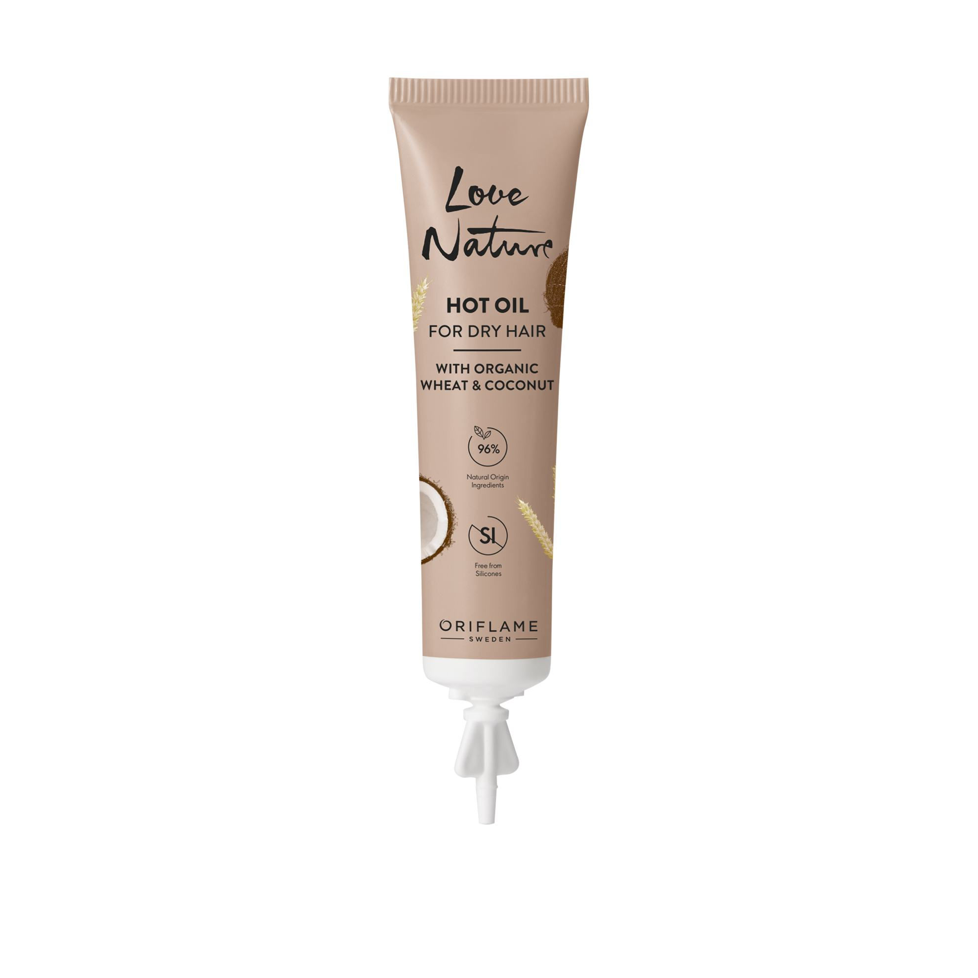 Oriflame | Love Nature Óleo Quente para Cabelo Seco Trigo e Coco - 15ml