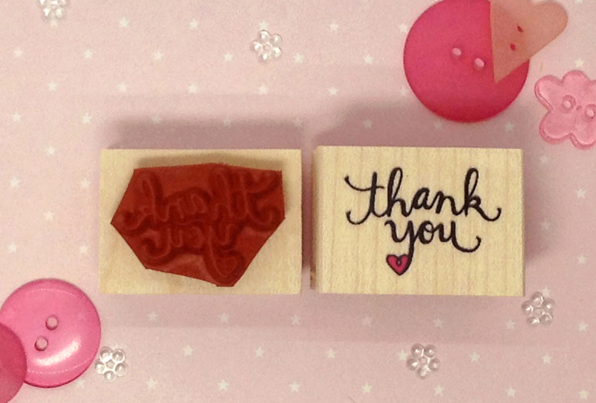 Script Thank You Stamp