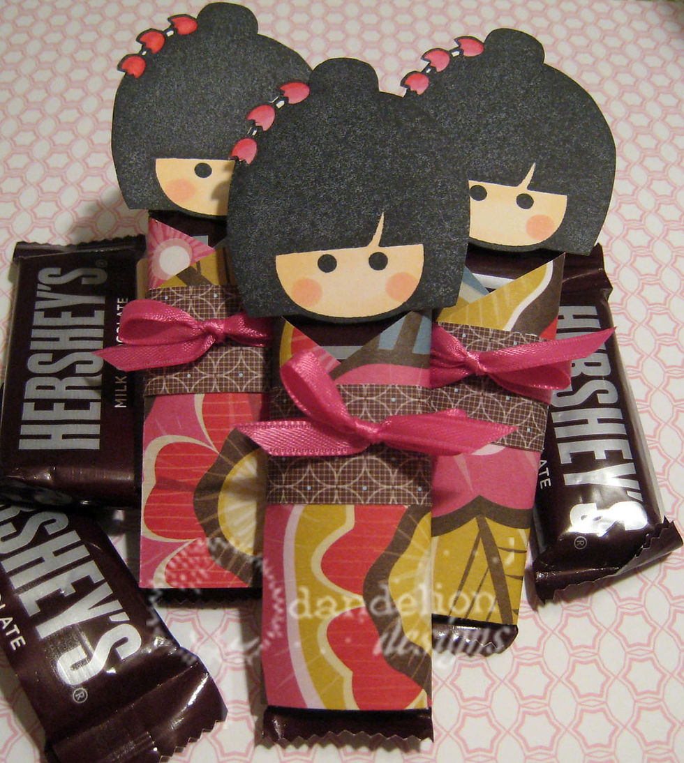 Thumbnail: Kokeshi Cling Set