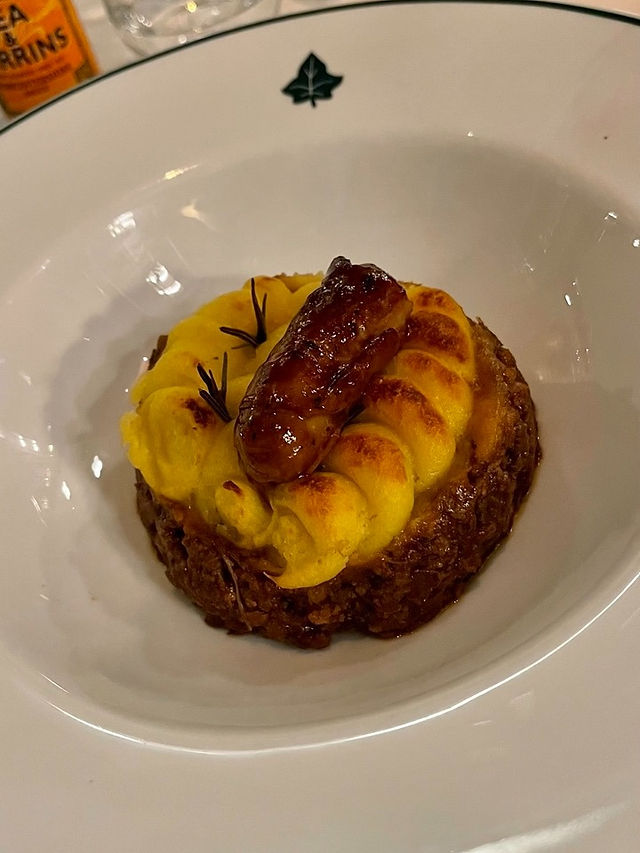 A rich and delicious Shepherd's Pie is a specialty on the menu at local favorite The Ivy Bath Brasserie restaurant in Bath, UK ©AlonzoWright for Manifesting Travel
