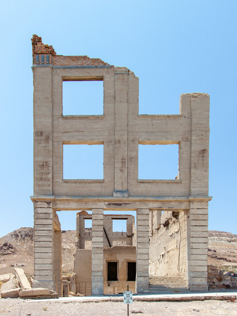 The ruins from Rhyolite's bank, a ghost town near Las Vegas. ©AlonzoWright for Manifesting Travel. 