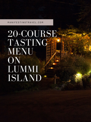 Twenty course tasting menu on Lummi Island