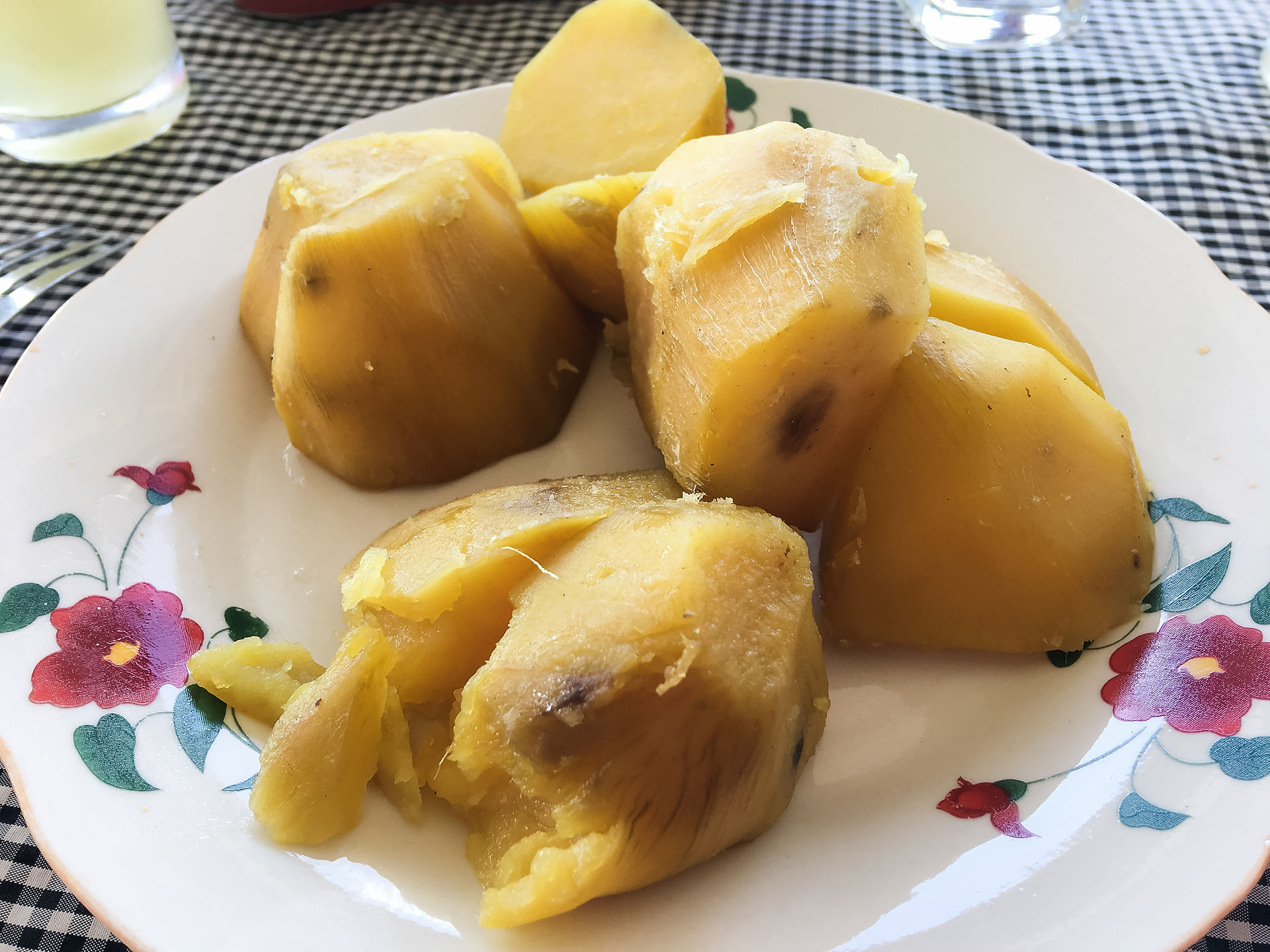 Boiled yuca at The best farm to table and agritourism experience in Viñales, Cuba. ©AlonzoWright for Manifesting Travel