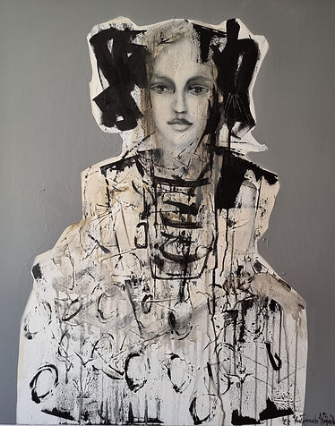 Małgorzata Wójcik, 2022 ''Princessa'' 100x80 cm, akryl na płótnie, sygn. p.dół i na odwroc