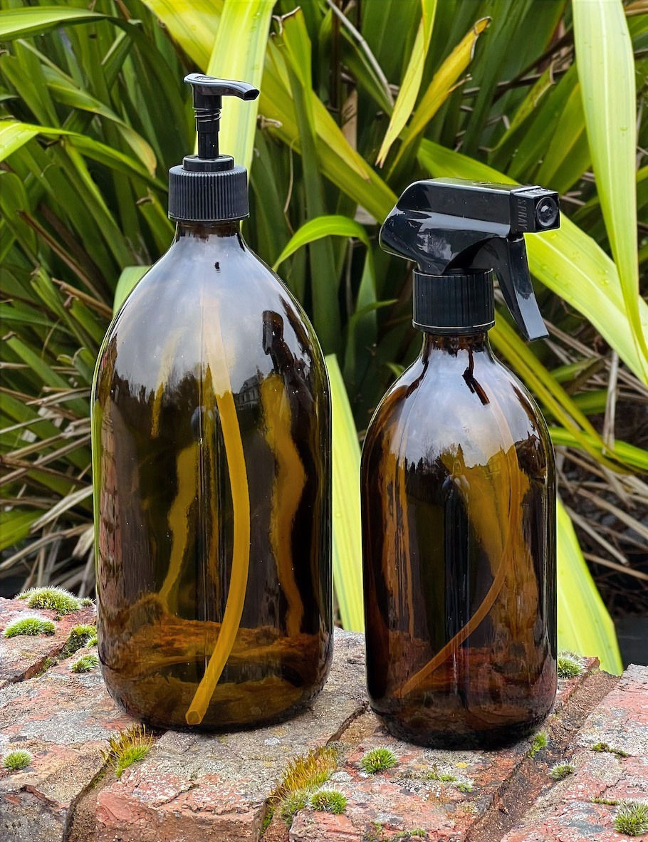 Thumbnail: Amber Glass Refillable Eco Dispenser Bottle