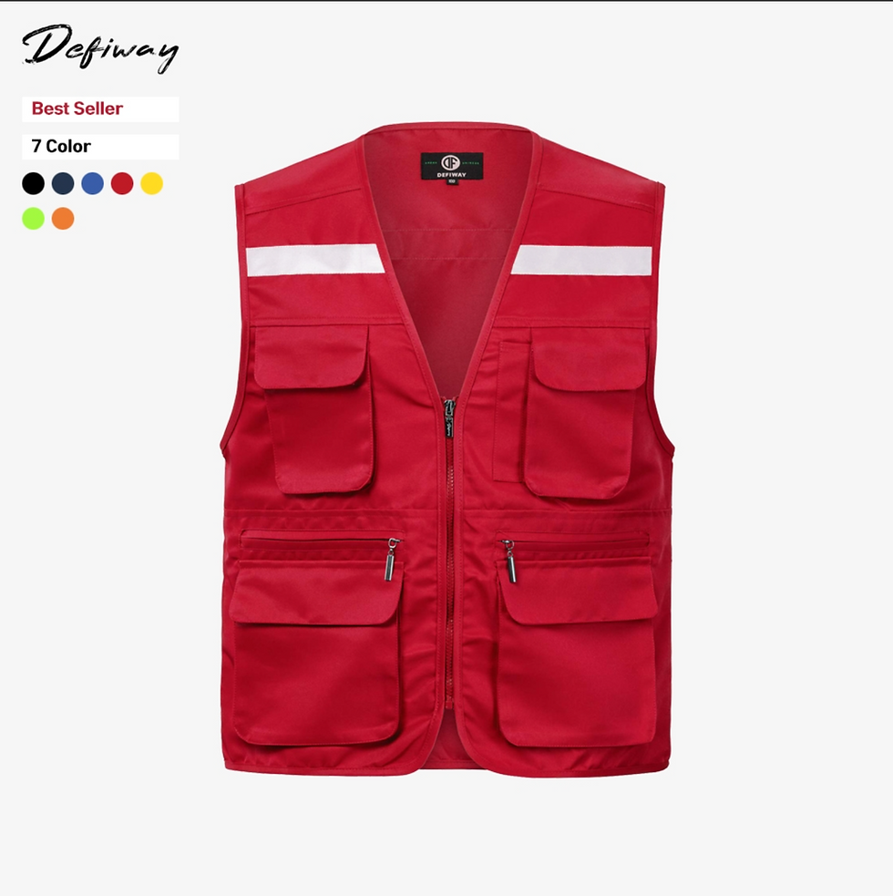 Thumbnail: Defiway Twill Premium Safety Vest DS56