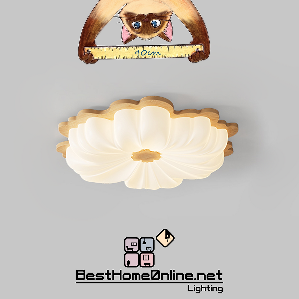 塑料造型 中號原木木棉花 精品貼頂燈 包送貨安裝 半年保養