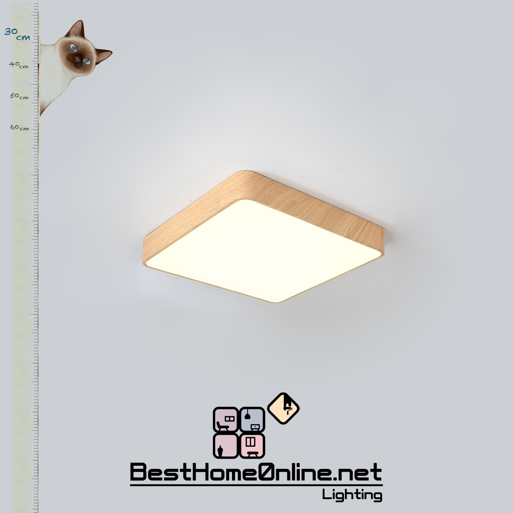 鐵藝燈體 方木三十 精品貼頂燈 香港包送貨安裝 半年保養 | 香港書房閱讀LED護眼燈