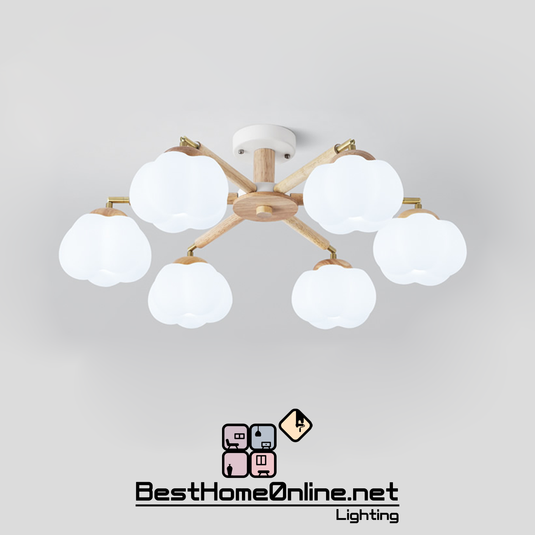 塑料造型 六頭燈籠果 多頭吊燈組 包送貨安裝 半年保養