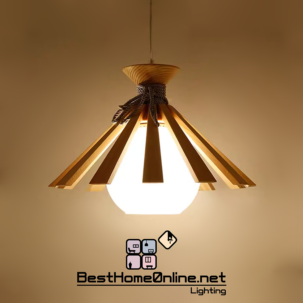 原木造型 草帽 單頭吊燈組 包送貨安裝 半年保養