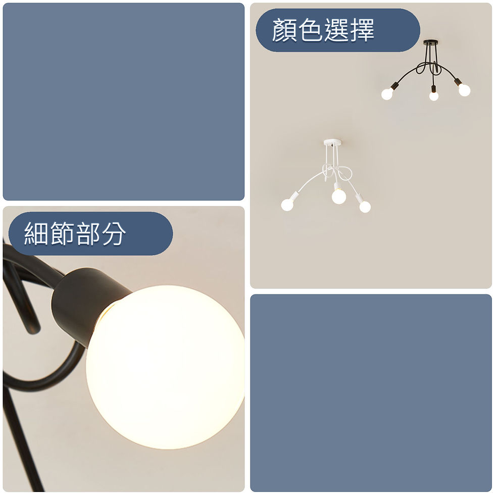 縮圖：鐵藝燈體 三頭凌亂 單頭吊燈 包送貨安裝 半年保養