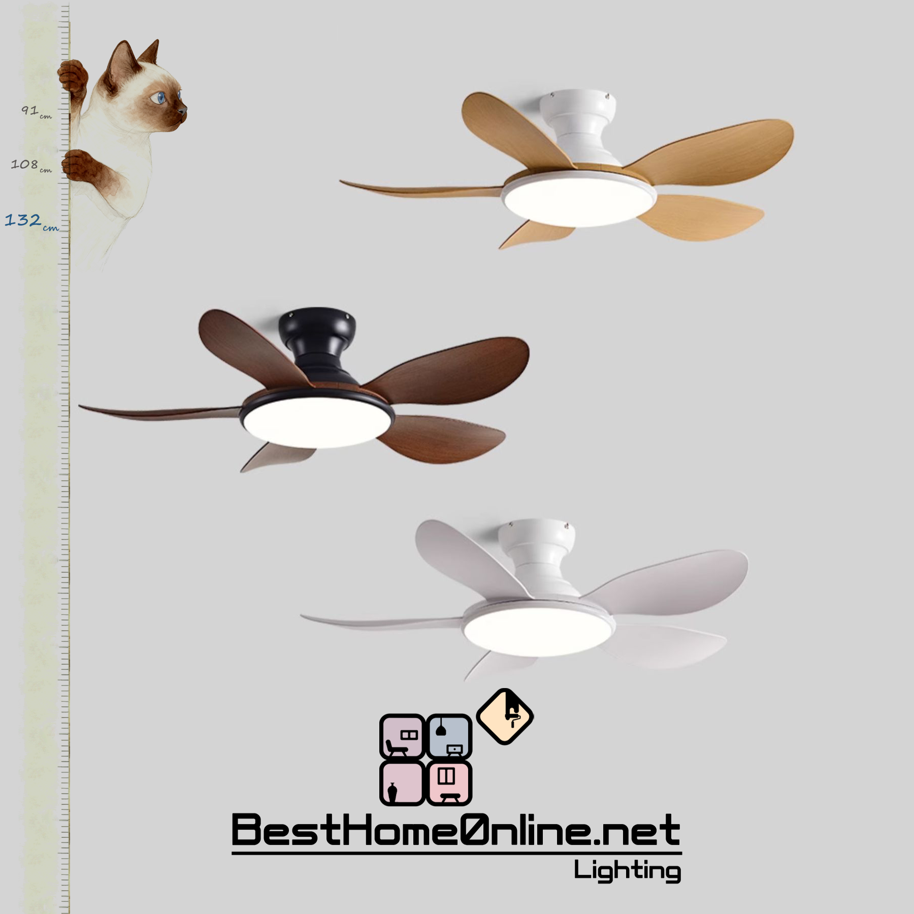 鐵藝燈體 大圓一三二 圓筒型風扇燈 包送貨安裝 半年保養