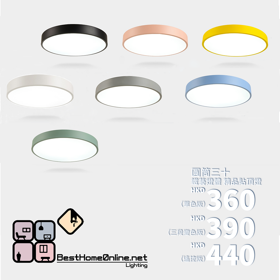 鐵藝燈體 圓筒三十 精品貼頂燈 包送貨安裝 半年保養