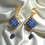 Thumbnail: Image of Azulejo Tiles Earrings Goa Vacation Partywear Outfits for Women