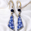 Thumbnail: Azulejo Tiles Earrings Boho Goa Fashion Resort Wear Gold Plated SS Hooks