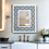Thumbnail: Double Frame Mirror with Hand-Painted Azulejos Tiles by O Artesao, mounted in the bathroom wall
