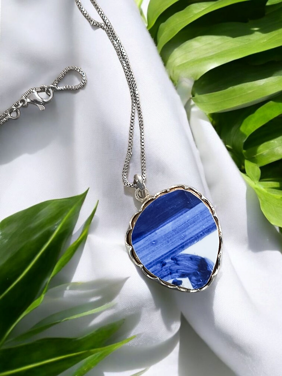 Azulejos Broken Ceramic Tile Pendant