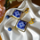 Thumbnail: Image of Blue White Azulejo Goa Tiles Earrings Santorini Beach Vacation Wear for Women