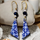 Thumbnail: Azulejo Tiles Earrings Boho Goa Fashion Resort Wear Gold Plated SS Hooks