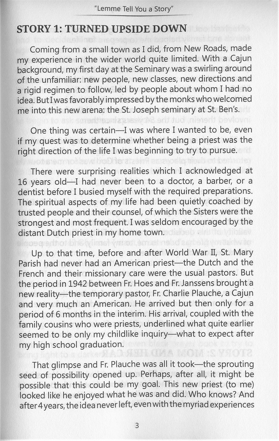 Thumbnail: Lemme Tell You a Story: Memoirs of REV. Msgr. Allen J. Roy