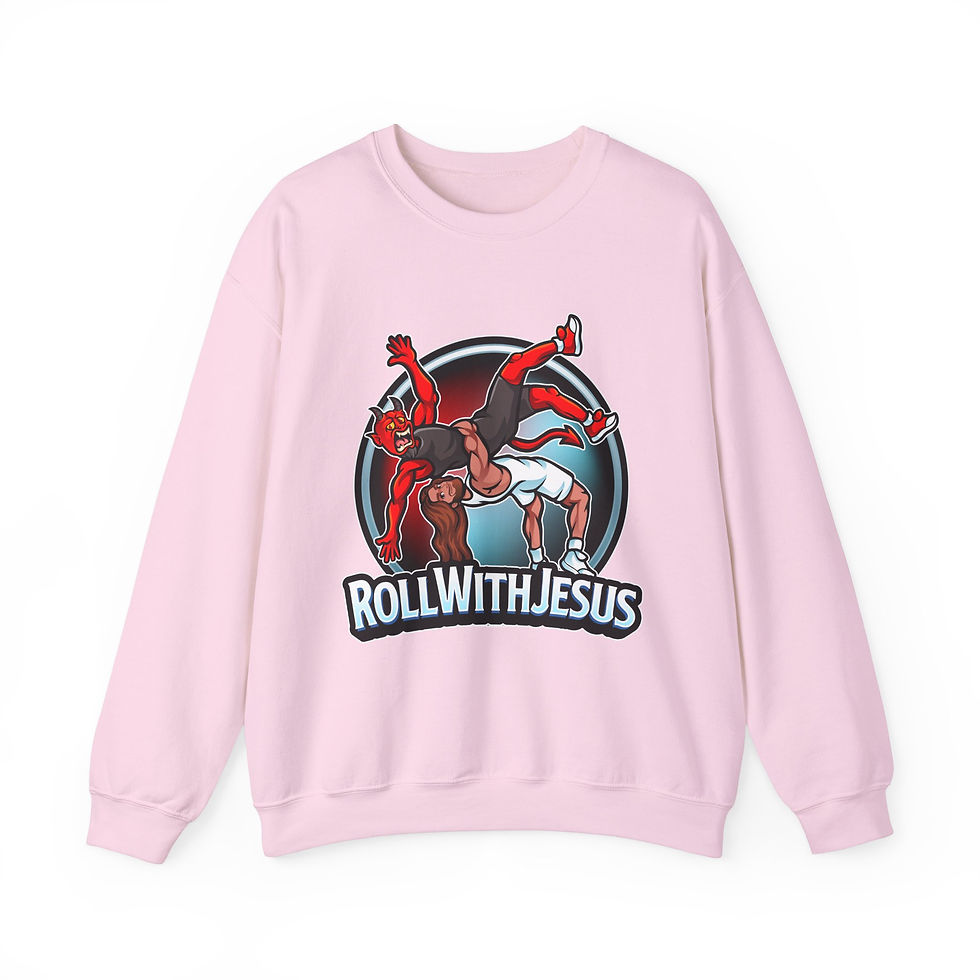 Thumbnail: Wrestling- Roll with Jesus Crewneck - Style 1