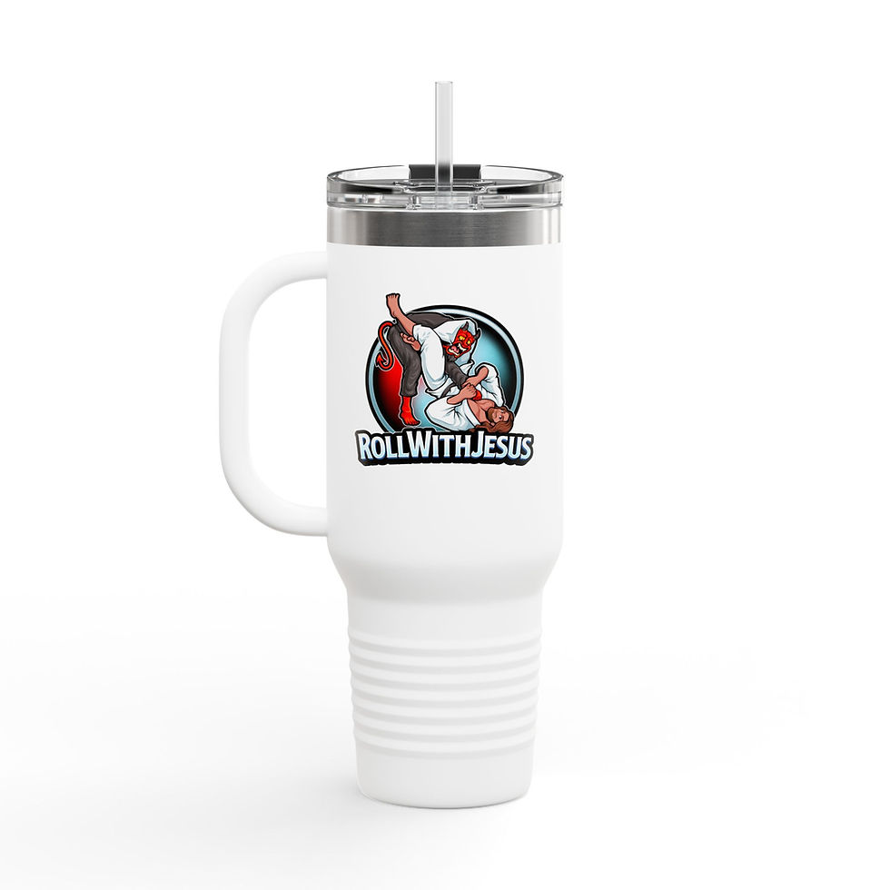 Thumbnail: Roll with Jesus Insulated Travel Mug