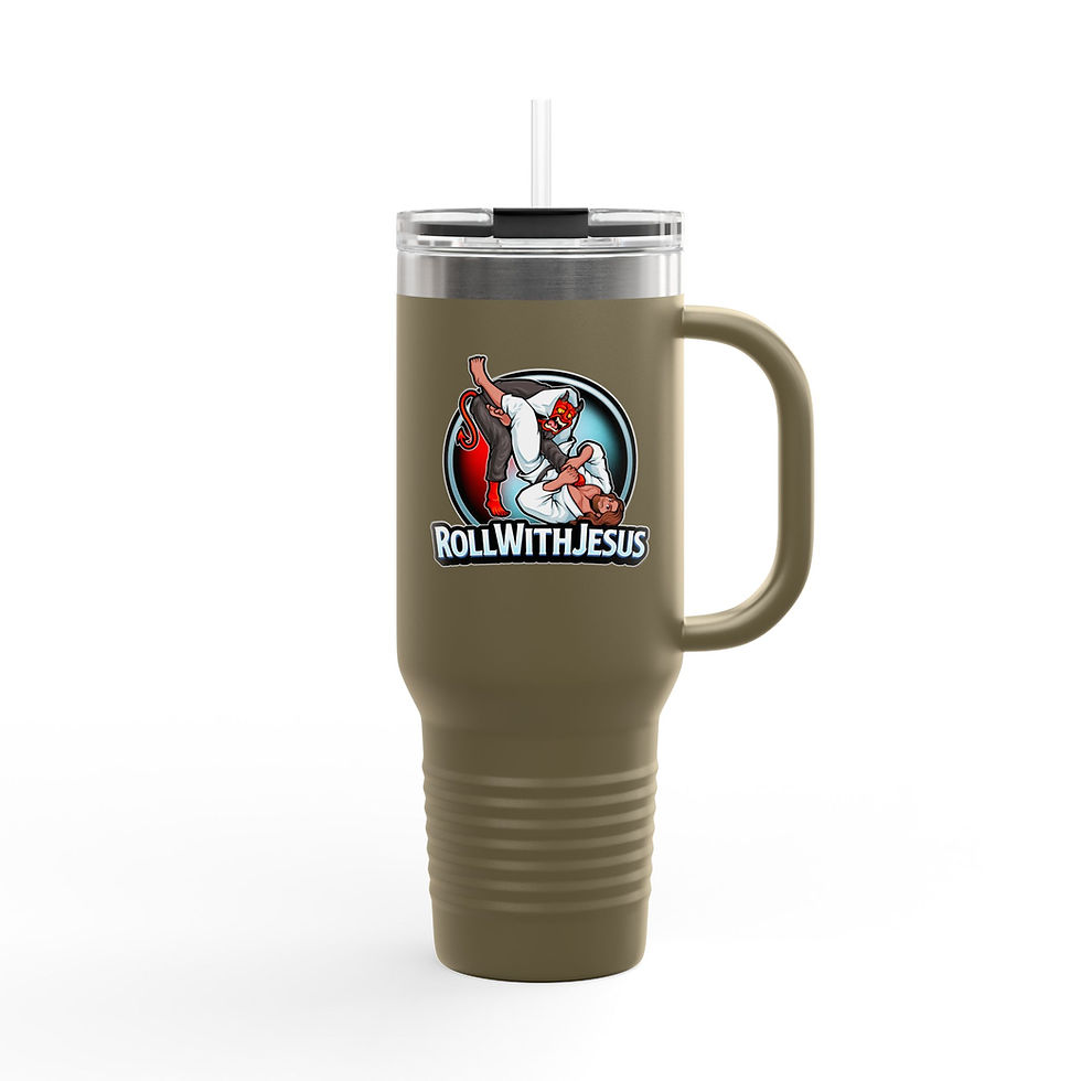 Thumbnail: Roll with Jesus Insulated Travel Mug