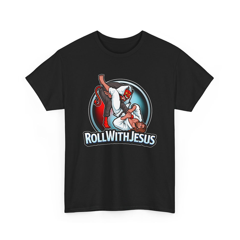 Jiu Jitsu- Roll with Jesus Tee-Shirt- Style 1