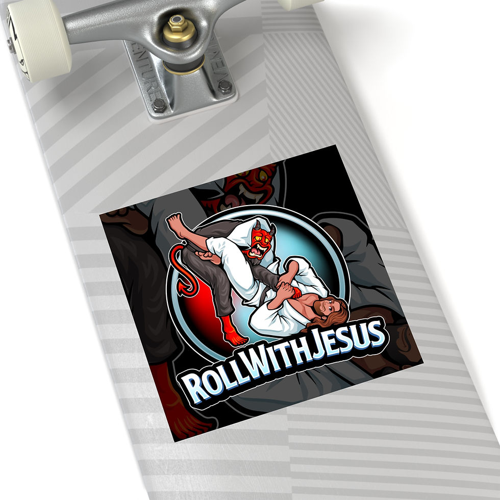 Thumbnail: Roll With Jesus Sticker (water resistant)
