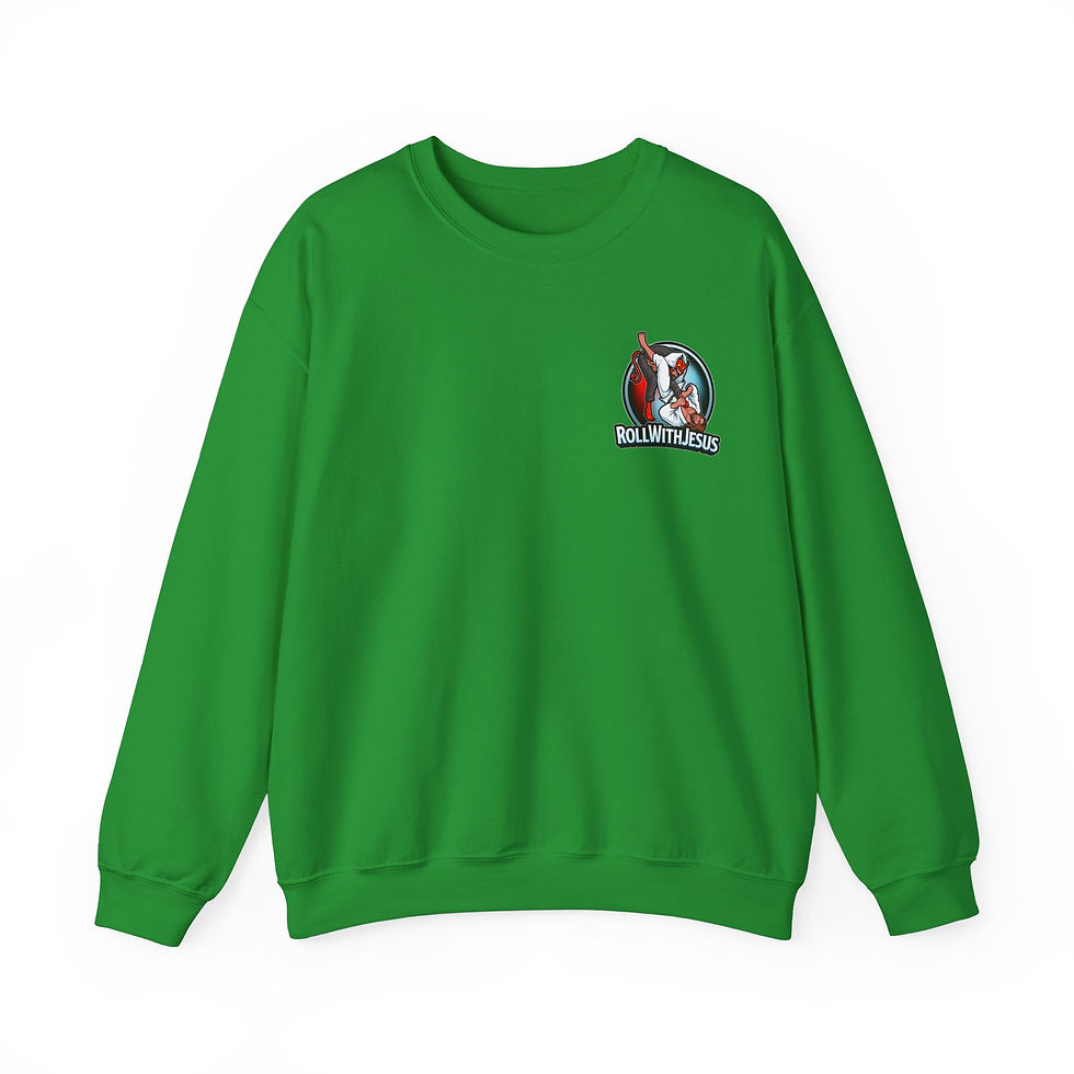 Thumbnail: Roll with Jesus- Crewneck Sweatshirt - Style 4