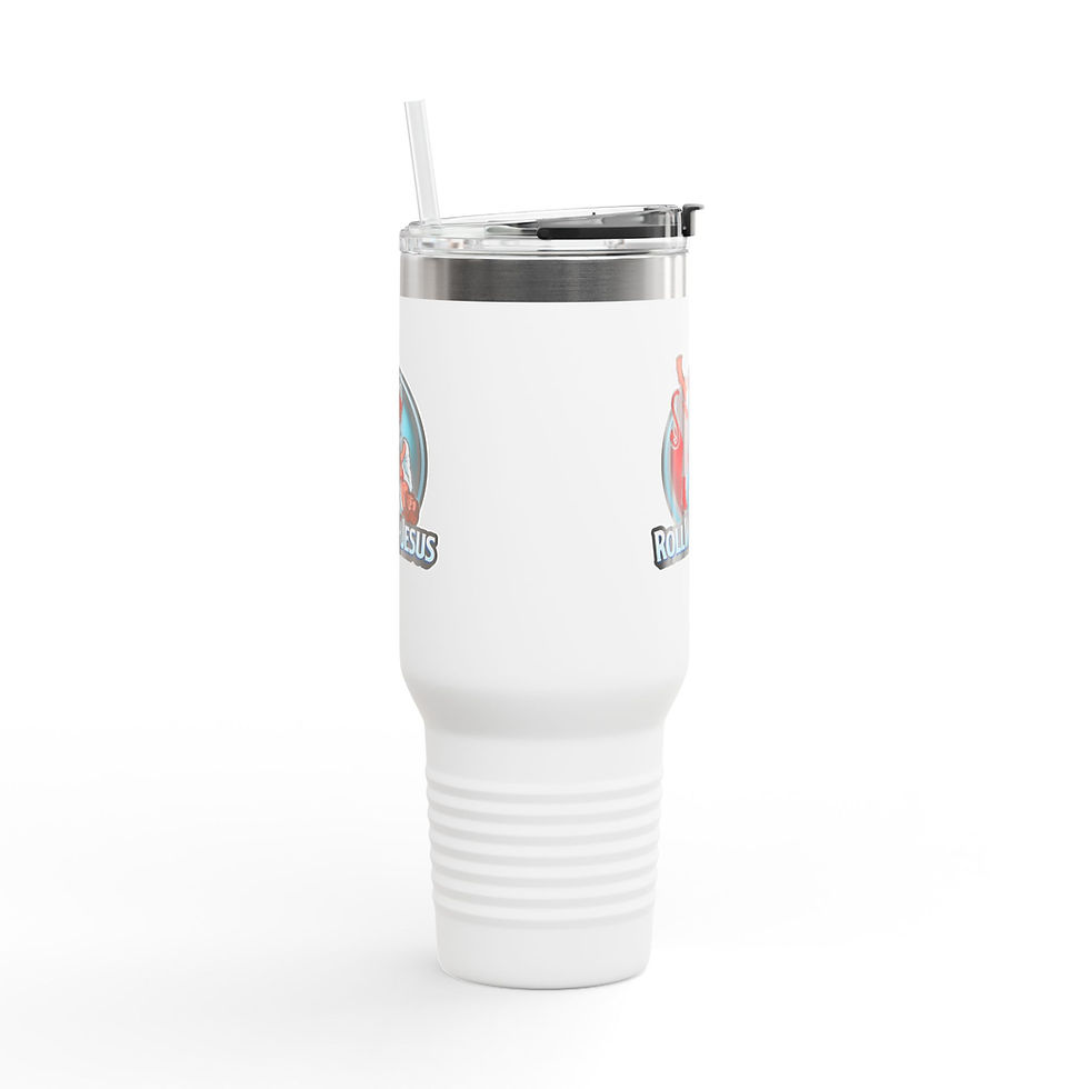 Thumbnail: Roll with Jesus Insulated Travel Mug