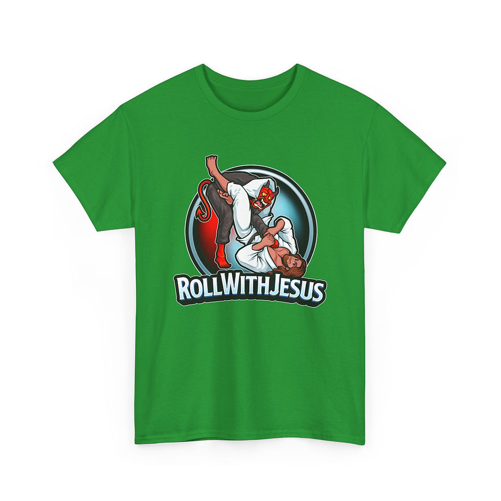 Thumbnail: Jiu Jitsu- Roll with Jesus Tee-Shirt- Style 1