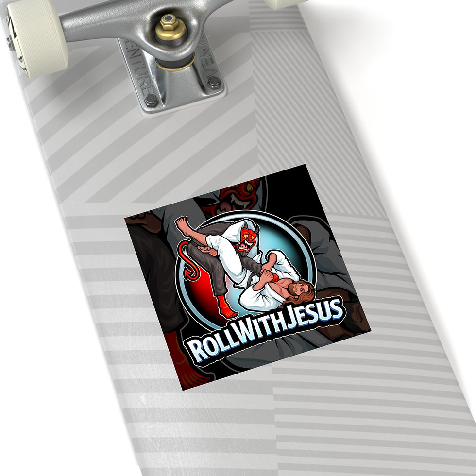 Thumbnail: Roll With Jesus Sticker (water resistant)