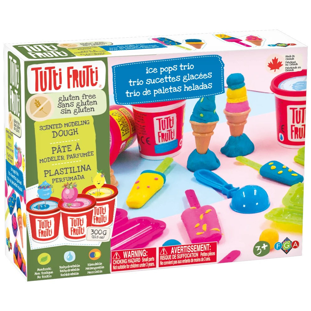 Pâtes à modeler Tutti Frutti Trio sucettes glacées (sans gluten)