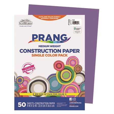 Miniature : Papiers de construction Prang (50) 9 x 12