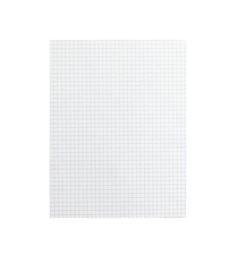 Tablette de feuilles quadrillés 4 au 1'' - Lettre