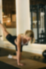 Lively group dance class with students rotating partners