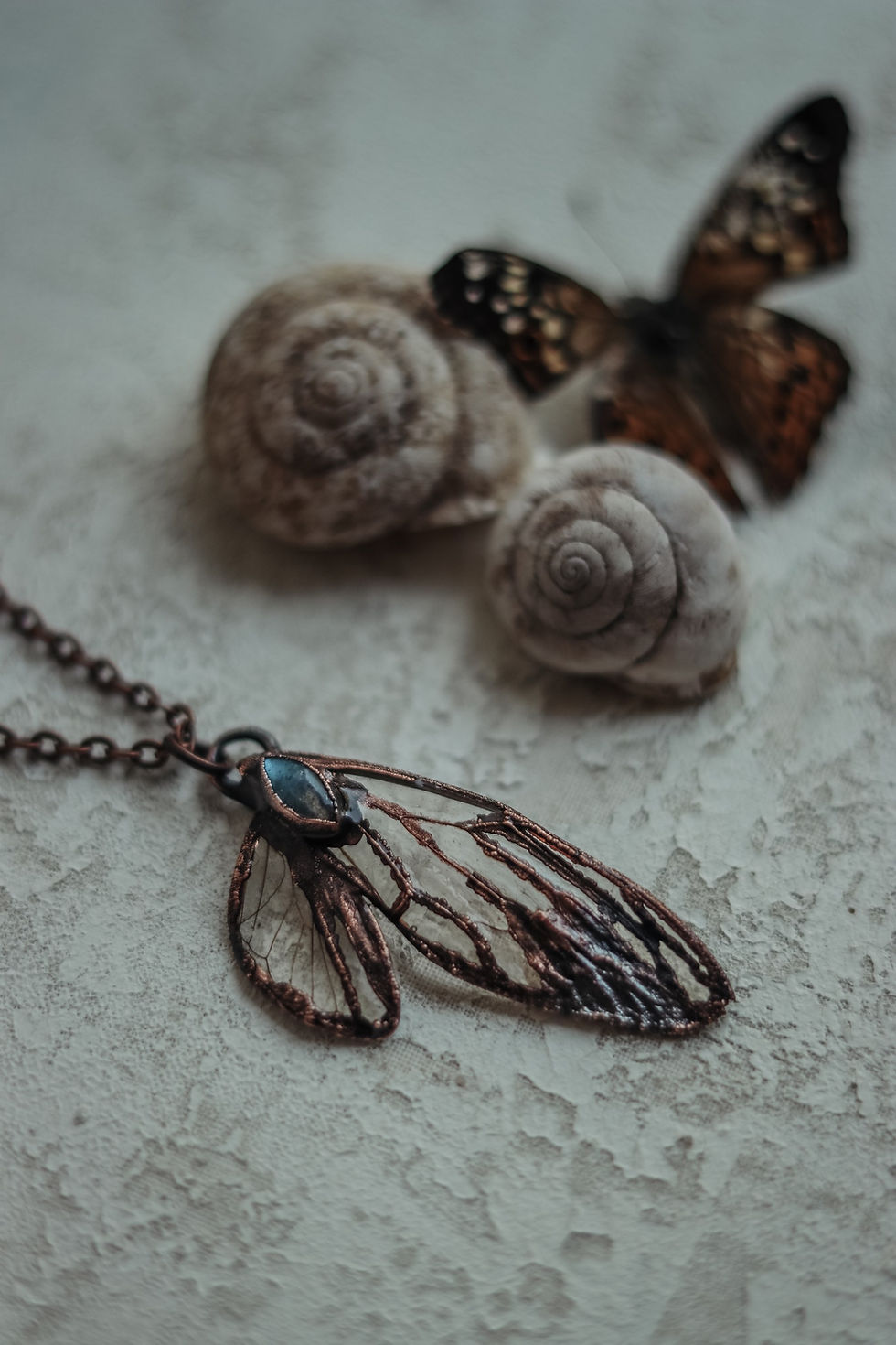 Thumbnail: Labradorite Cicada Wing Necklace 