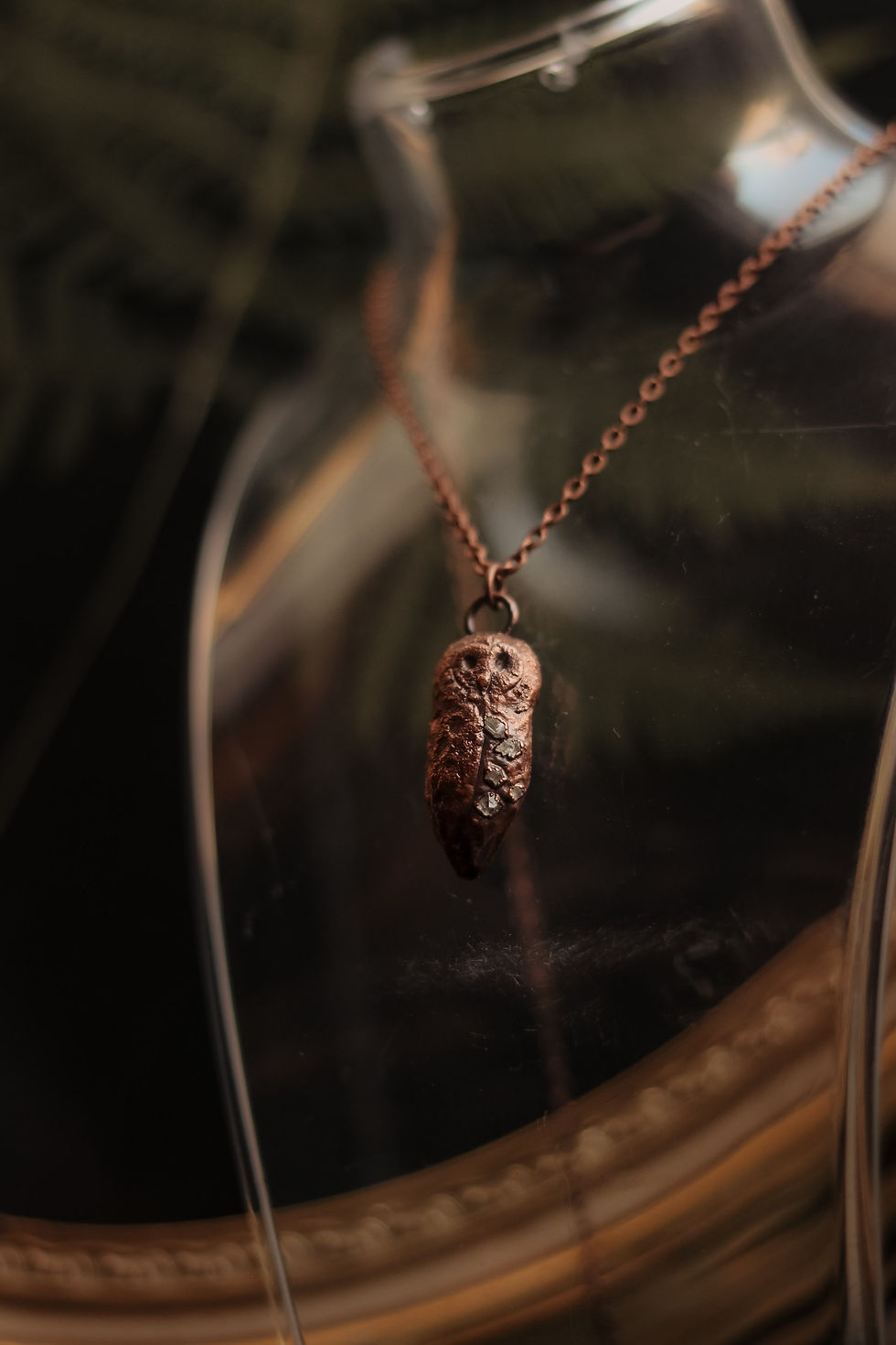 Thumbnail: Emerald Owl Necklace 