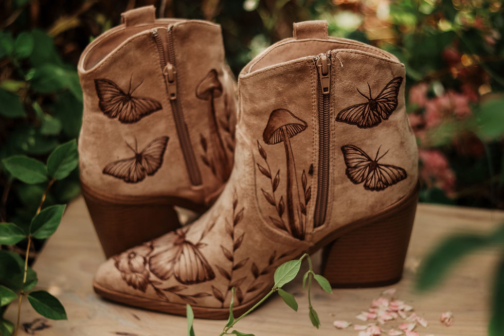 Thumbnail: Custom Mushroom Butterfly Booties