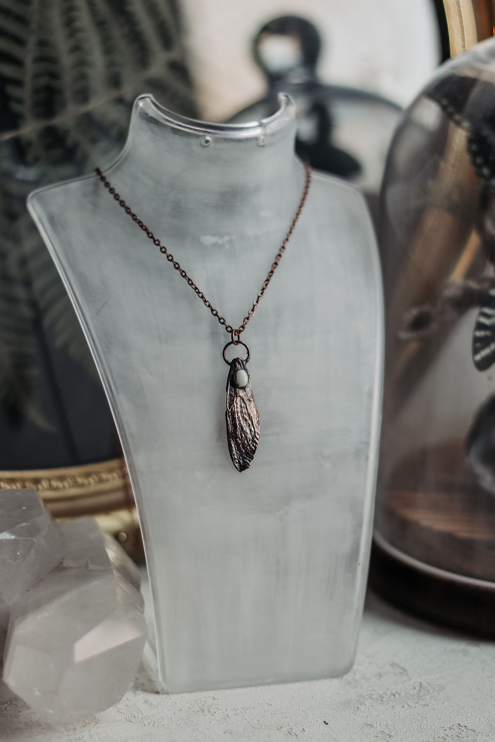 Thumbnail: Cicada Wing & Opal Necklace
