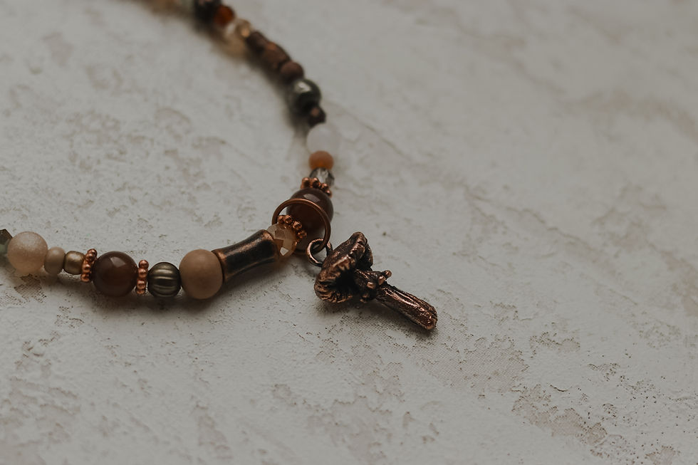 Thumbnail: 20" Beaded Mushroom Necklace