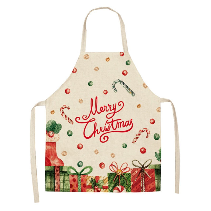 Thumbnail: Linen Merry Christmas Apron